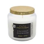 Geurkaars Coconut Oudwood glas - wit - 396 g