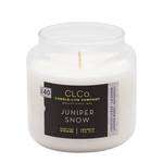 Bougie parfumée Juniper Snow Verre - Blanc - 396 g