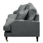 3-Sitzer Sofa Bethania mit Rollen Samt - Samt Pauno: Grau