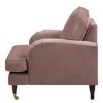 Fauteuil Bethania met rollen Velours Pauno: Mauve