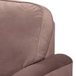 Fauteuil Bethania met rollen Velours Pauno: Mauve