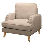 Fauteuil Bethania avec roulettes Tissu Polia: Cappuccino