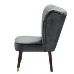 Fauteuil Sunlands fluweel - Grijs