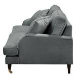 2-Sitzer Sofa Bethania mit Rollen Samt Pauno: Grau