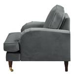 Fauteuil Bethania avec roulettes Velours Pauno: Gris