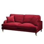 2-Sitzer Sofa Bethania mit Rollen Samt Pauno: Rot