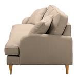 3-Sitzer Sofa Bethania mit Rollen Webstoff - Webstoff Polia: Cappuccino