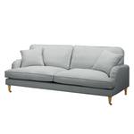 3-Sitzer Sofa Bethania mit Rollen Samt - Lichtgrau