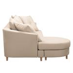 Ecksofa Pavones Webstoff - Creme - Longchair davorstehend links