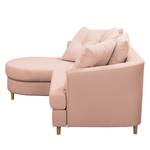 Ecksofa Pavones Webstoff - Pastellapricot - Longchair davorstehend links