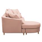 Ecksofa Pavones Webstoff - Pastellapricot - Longchair davorstehend links