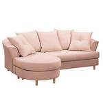 Ecksofa Pavones Webstoff - Pastellapricot - Longchair davorstehend links