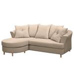 Ecksofa Pavones Webstoff - Cappuccino - Longchair davorstehend links