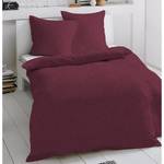 Parure de lit Damast Laidley Coton - Rouge bourgogne