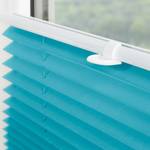 Store plissé Klemmfix Tissu - Bleu - Aqua - 85 x 130 cm