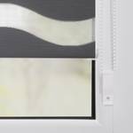 Duo-rolgordijn Welle geweven stof - antracietkleurig - Grijs - 100 x 150 cm