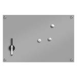 Memoboard Caldera Sicherheitsglas / Edelstahl - Grau - 60 x 40 cm