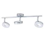 LED-plafondlamp Comercial Melkglas/roestvrij staal - 3 lichtbronnen - Aantal lichtbronnen: 3