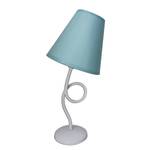 Tafellamp Colori Katoen/roestvrij staal - 1 lichtbron - Wit/pastelblauw