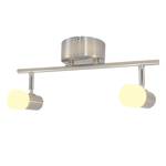 LED-plafondlamp Malaga Melkglas/roestvrij staal - 2 lichtbronnen - Aantal lichtbronnen: 2
