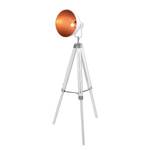 Staande lamp Christie I Roestvrij staal/massief grenenhout - 1 lichtbron