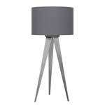 Lampe Tripod Coton / Acier inoxydable - 1 ampoule - Argenté / Gris