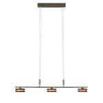 LED-hanglamp Triberg Massief eikenhout/roestvrij staal - 3 lichtbronnen - Aantal lichtbronnen: 3