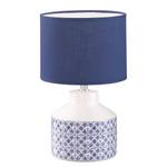 Lampe Öland II Tissu mélangé / Céramique - 1 ampoule - Bleu