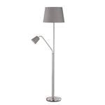 Lampadaire Layer Tissu mélangé / Fer - 1 ampoule - Gris