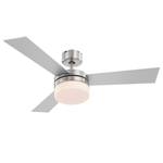 Deckenventilator Alana Milchglas / Eisen - 2-flammig