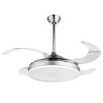 Plafonnier ventilateur Cabrera I Fer - 1 ampoule - Argenté