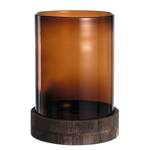 Windlicht Terra III Glas / Paulownia massiv - Braun