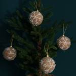 Kerstballen Paringa (4-delige set) schuimstof - natuurlijk/wit