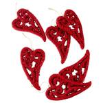 Kerstboomhangers Jaciara (6-delige set) schuimstof - rood