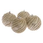 Boules de Noël Wickham (lot de 4) Mousse - Champagne