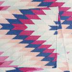 Wollen vloerkleed Aurel Textiel - blauw/roze