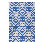 Laagpolig vloerkleed Mellow Textiel - blauw/wit - Blauw/wit