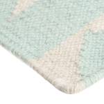 Laagpolig vloerkleed Mellow Textiel - munt/wit - Mintkleurig/wit