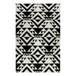 Kurzflorteppich Mellow Textil - Schwarz / Weiß - Schwarz / Weiß