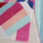 Wollen vloerkleed Linear Textiel - babyblauw/zalmroze
