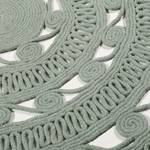 Kurzflorteppich Crochet Nature Textil - Mintgrau - Mintgrau
