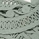 Laagpolig vloerkleed Crochet Nature Textiel - muntgrijs - Mintgrijs