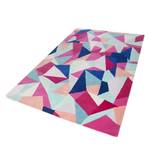 Kurzflorteppich Triangulum Textil - Blau / Pink