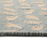 Tapis en laine Hanno Kelim Tissu - Gris clair - Gris lumineux - 80 x 300 cm