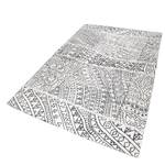 Tapis en laine Cosmo Kelim Tissu - Blanc / Noir