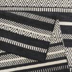 Wollteppich Hudson Kelim Textil - Schwarz - Schwarz