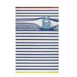 Kinderteppich Benno Kunstfaser - Weiß / Blau - 90 x 160 cm