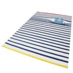 Tapis enfant Benno Fibres synthétiques - Blanc / Bleu - 140 x 200 cm