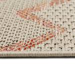 Tapis int. / extérieur Sparkle ZigZag Fibres synthétiques - Sable / Terre cuite - 200 x 290 cm