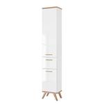 Hoge kast Quickset 923 wit / Riviera eikenhouten look